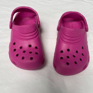 Toddler Crocs – pink, size 8-9, kids, Jibbitz